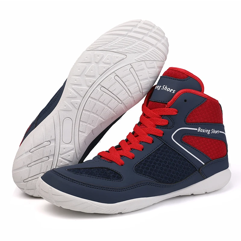 Men'S Shoes Navy Blue - Sapatos de luta livre profissional para