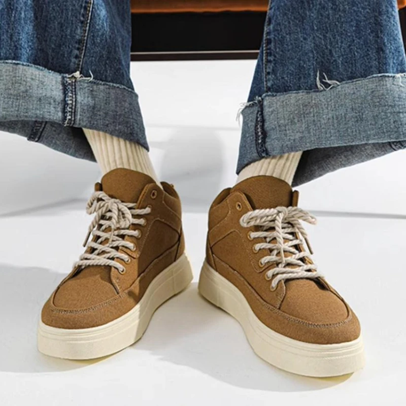 Men'S Shoes With Height Increase - Sola grossa altura crescente sapatos masculinos