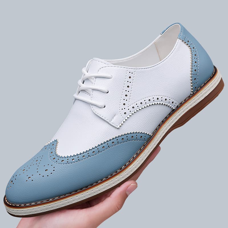 Men'S Shoes Brogues - Sapatos Oxford Brogue Masculinos Branco e