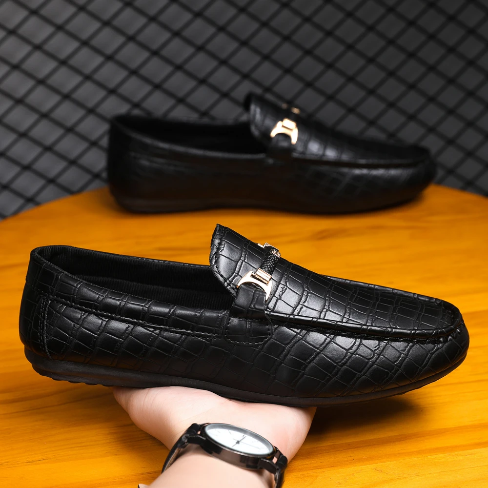 Men'S Shoes Brogues - Sapatos sociais clássicos de couro para