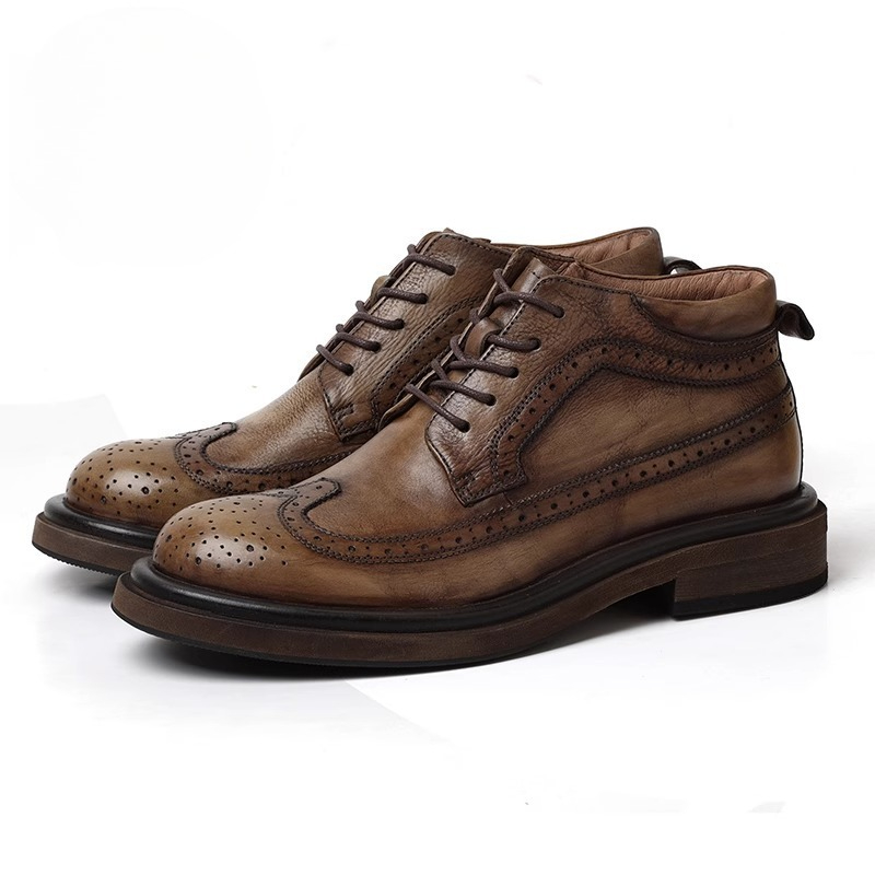 Men'S Shoes Brogues - Britânico brogue esculpido alta superior negócios