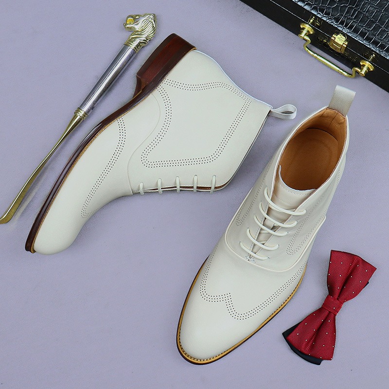 Men'S Shoes Brogues - Botas Chelsea Masculinas Elegantes de Couro