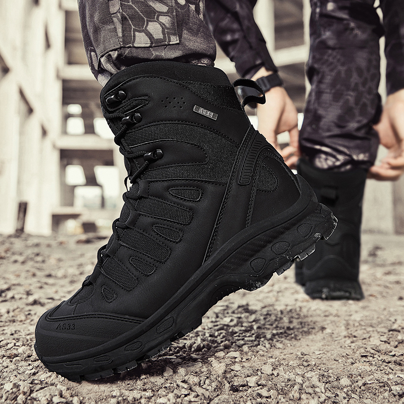 Men'S Shoes Zipper - Novos homens botas táticas marca militar