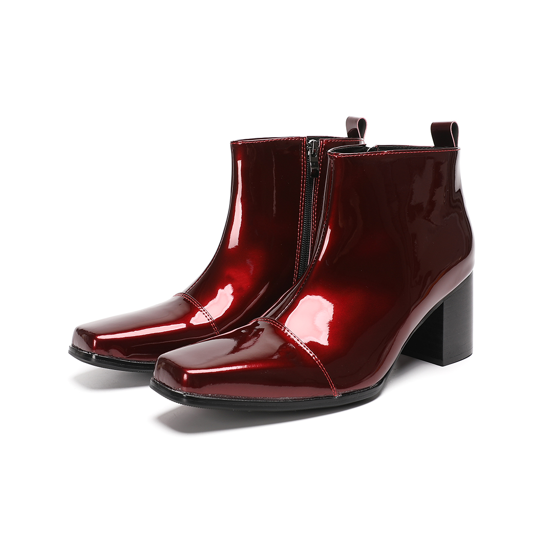 Men Shoes Red - Botas de cano curto masculinas de
