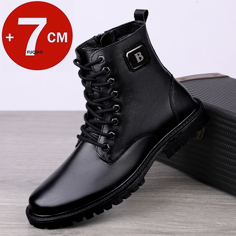 Botas de elevador de couro gen - Men'S Shoes With Height Increase avaliação e preço