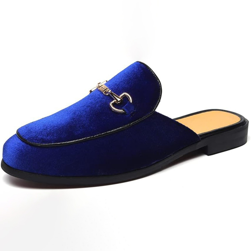 Sapatos mules para homens novo - Men'S Shoes Navy Blue avaliação e preço