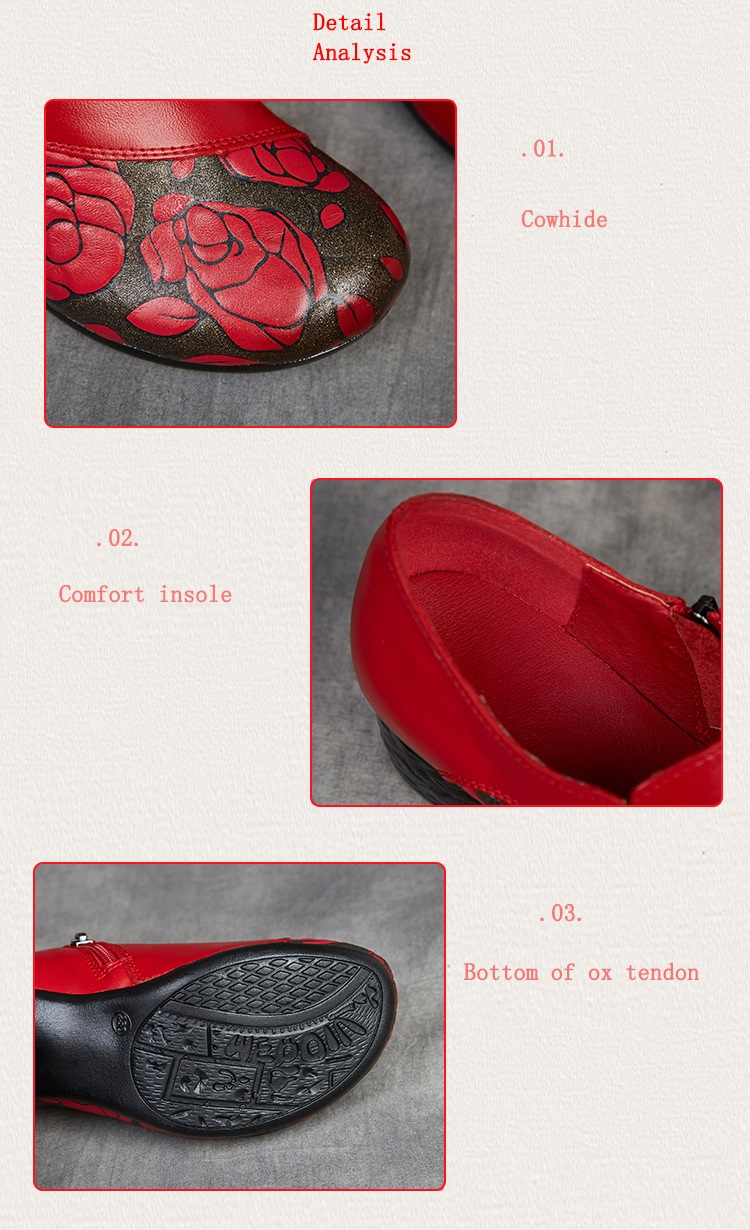Sapatos Femininos de Couro Gen - Men Shoes Red avaliação e preço