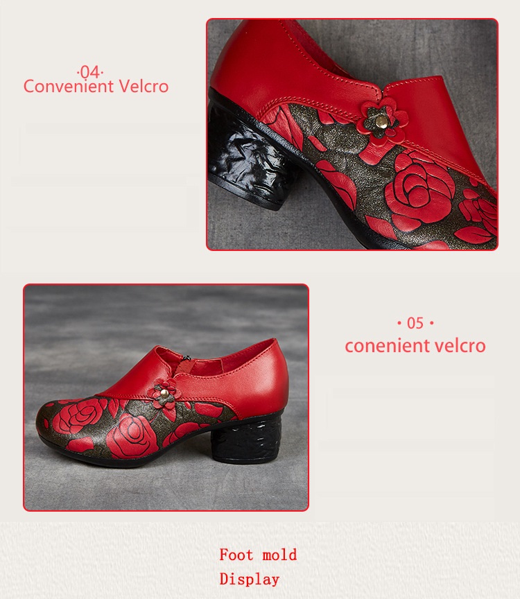Sapatos Femininos de Couro Gen - Men Shoes Red avaliação e preço