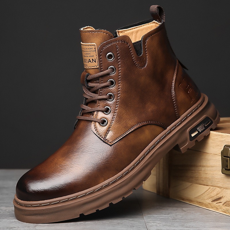 Botas masculinas novas de outo - Men Shoes Yellow avaliação e preço