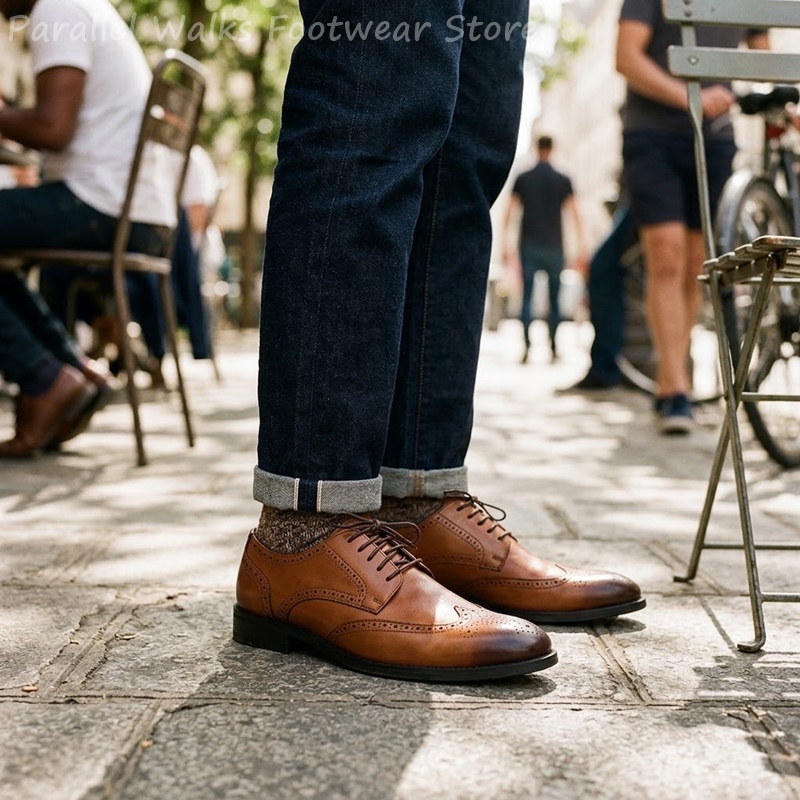 Sapatos Derby Brogue Masculino - Men'S Shoes Brogues avaliação e preço