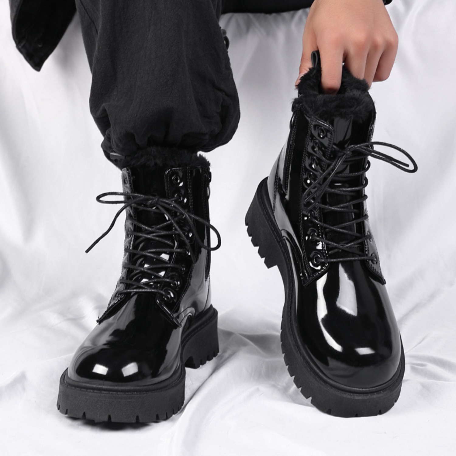 Botas masculinas de cano alto, - Men'S Shoes For Work avaliação e preço