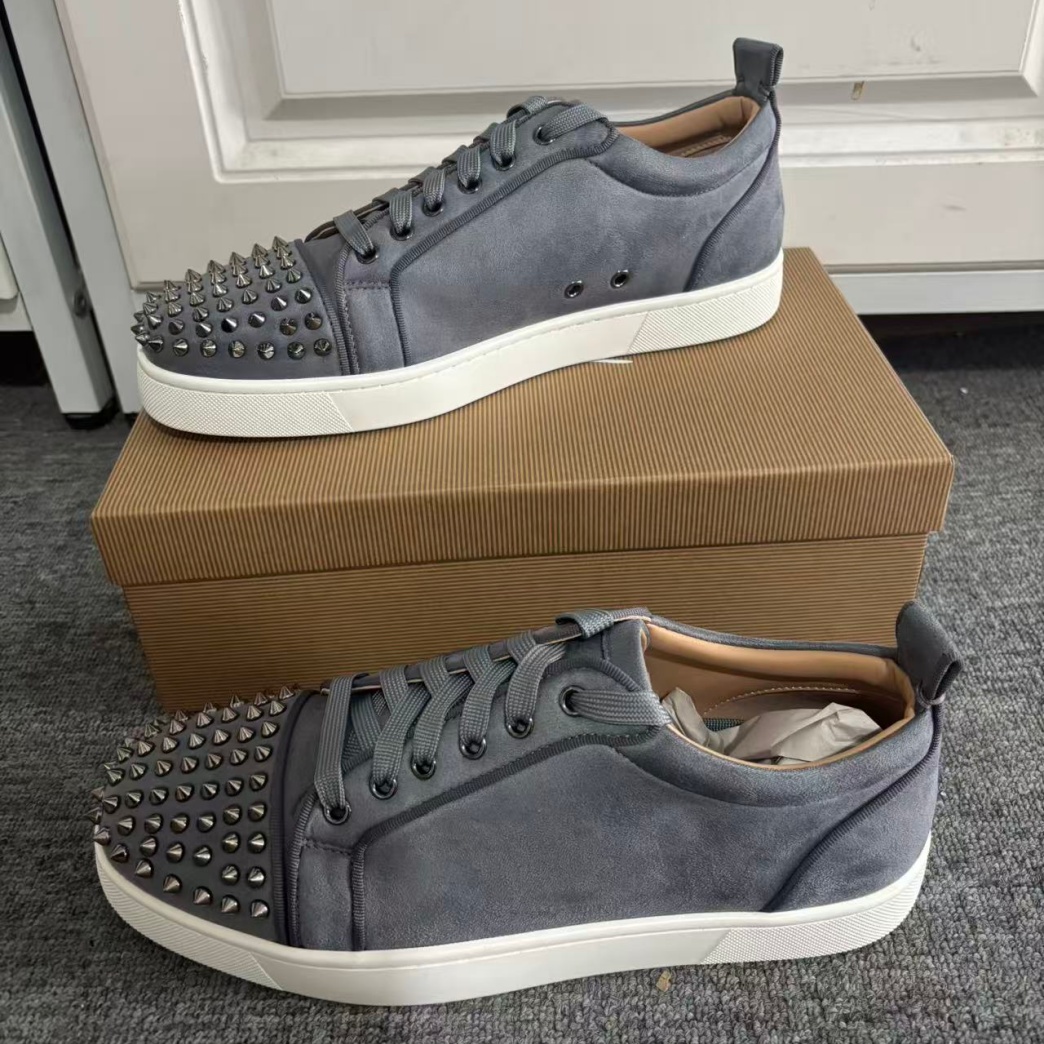 Tênis de Couro Flanelado Cinza - Men Shoes Red avaliação e preço