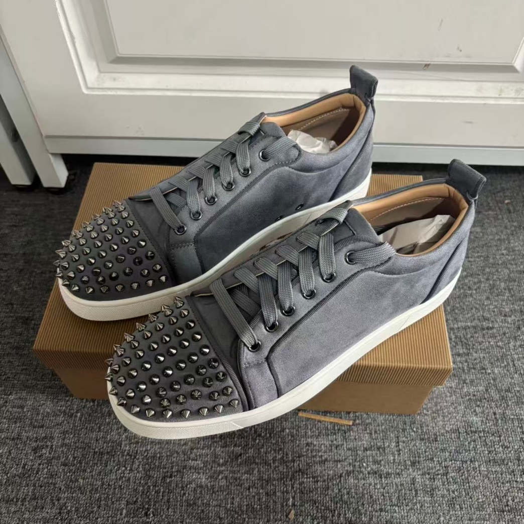 Tênis de Couro Flanelado Cinza - Men Shoes Red avaliação e preço