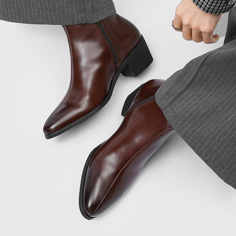 Botas Masculinas Simples e Ele - Men'S Shoes Zipper avaliação e preço