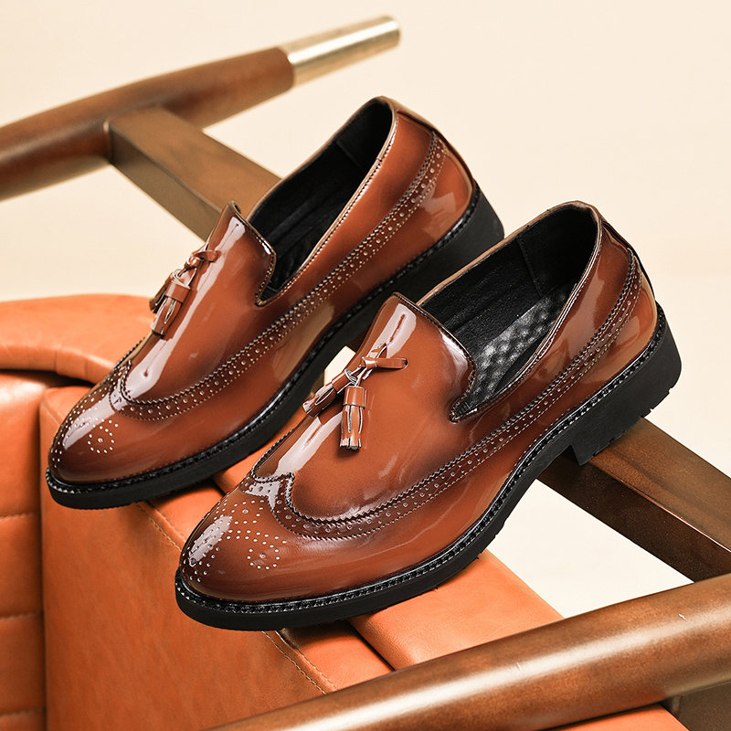 Homens de couro de patente esc - Men'S Shoes Brogues avaliação e preço
