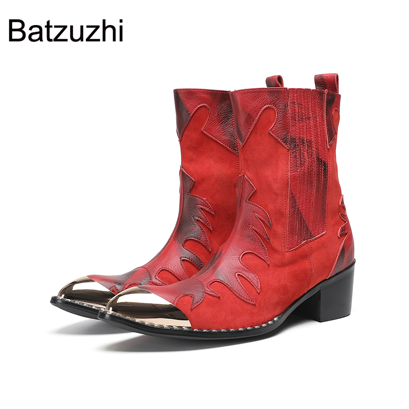 Batas de cano médio em couro v - Men Shoes Red avaliação e preço