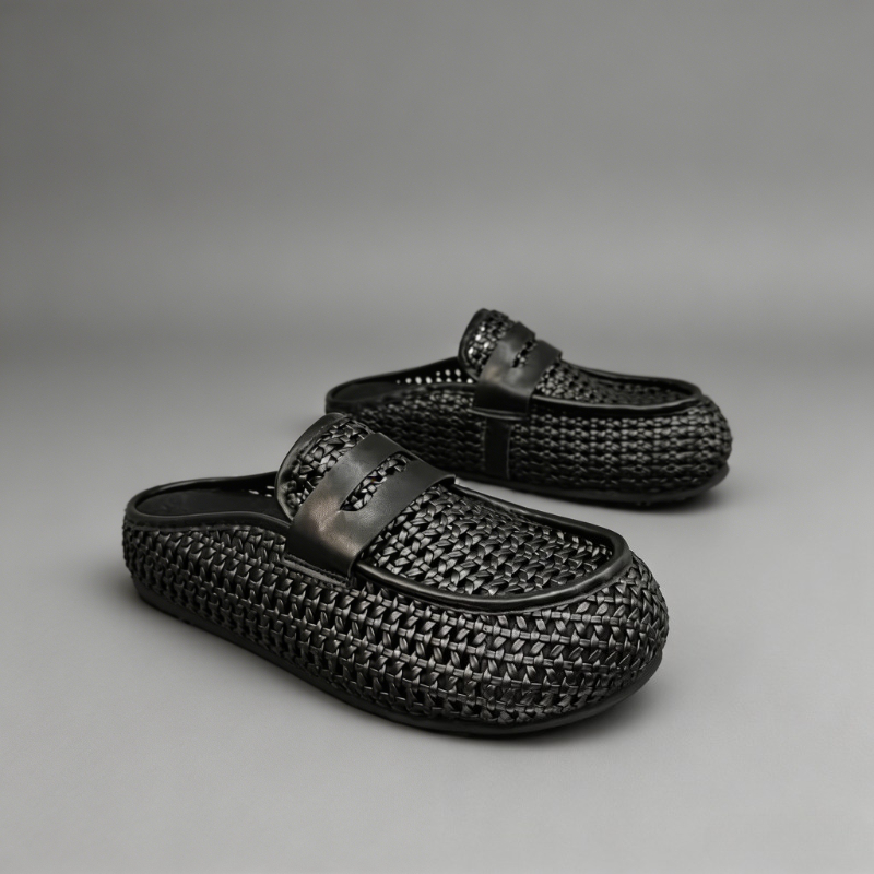 Mules Masculinos de Luxo com T - Men Shoes Loafers avaliação e preço