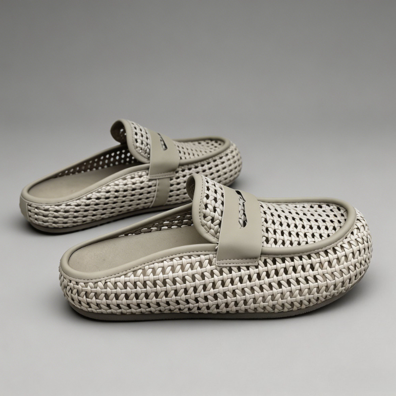 Mules Masculinos de Luxo com T - Men Shoes Loafers avaliação e preço
