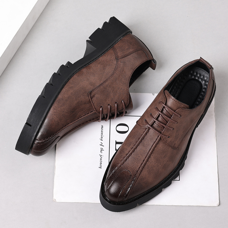 Sapatos masculinos de couro co - Men'S Shoes Business Casual avaliação e preço