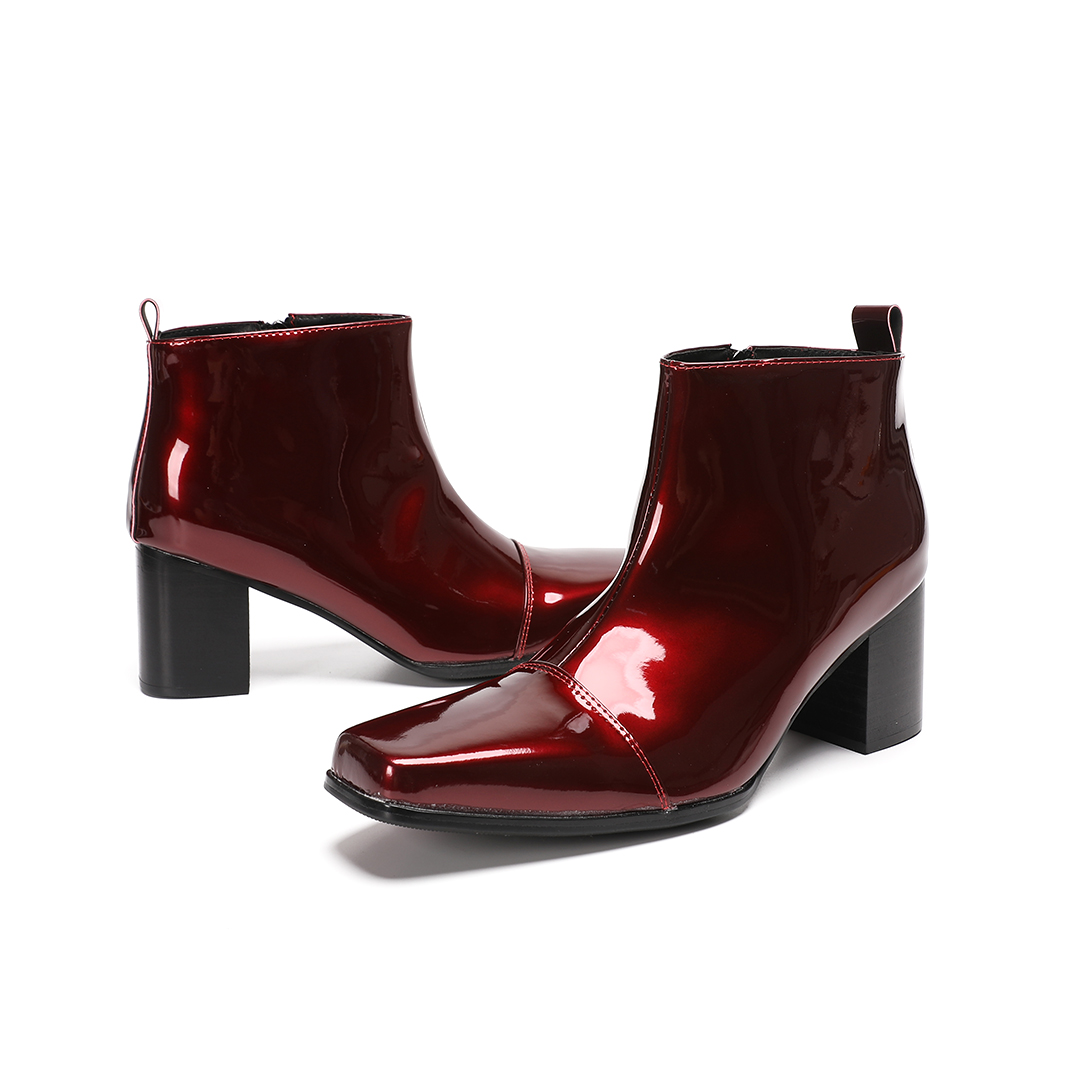 Botas de cano curto masculinas - Men Shoes Red avaliação e preço