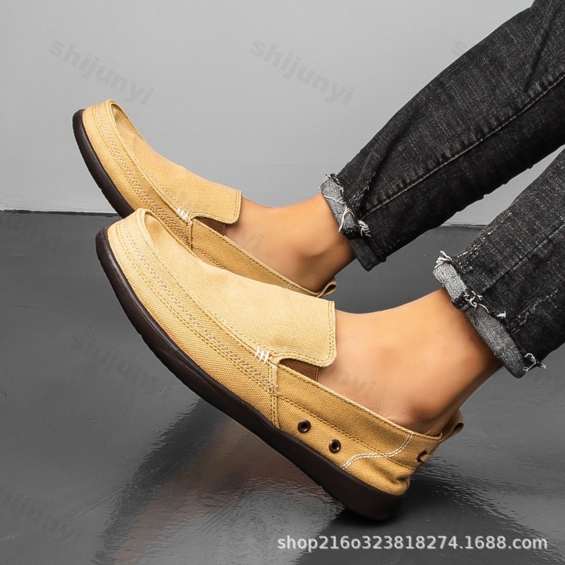 Outono masculino lona sapatos  - Men Shoes Loafers avaliação e preço