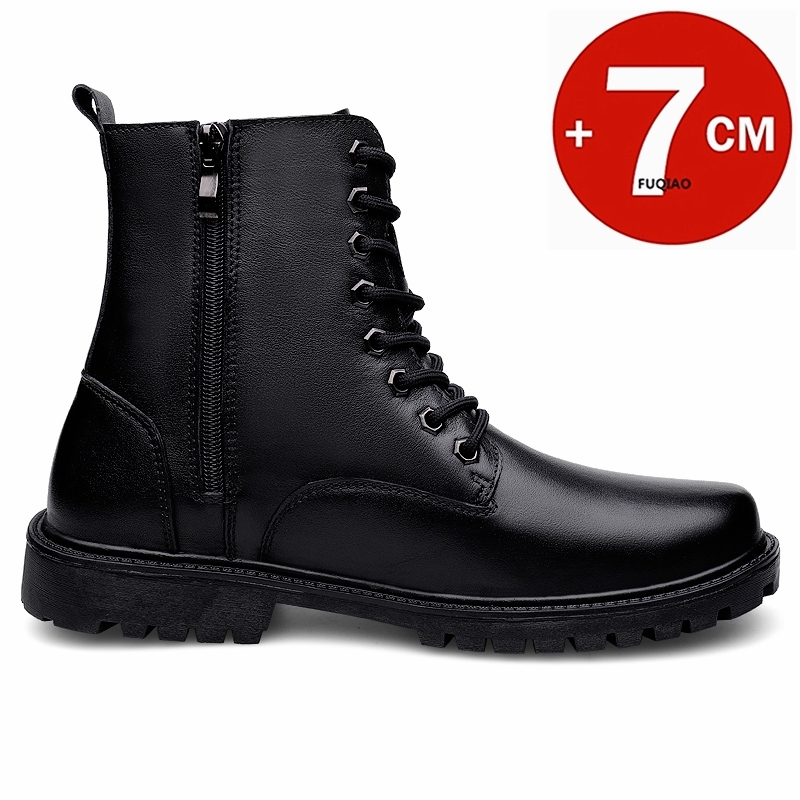 Botas de Couro Masculinas com  - Men'S Shoes With Height Increase avaliação e preço
